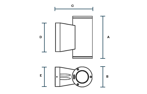 Completed Jet 31 Round Product variant dimensions drawing LIGMAN W573px4