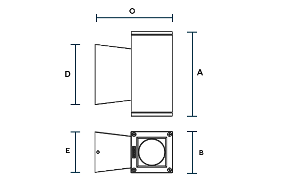 Completed Jet 32 Square Product variant dimensions drawing LIGMAN W573px2
