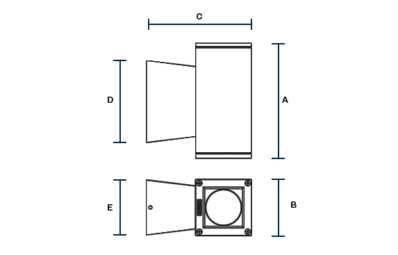 Completed Jet 34 Square Product variant dimensions drawing LIGMAN W573px2