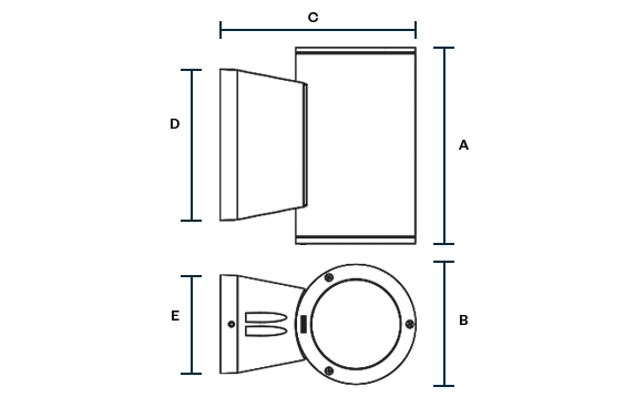 Completed Jet 35 Round Product variant dimensions drawing LIGMAN W573px4