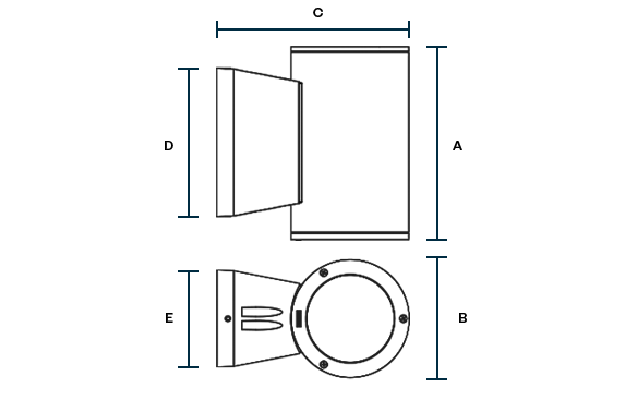 Completed Jet 37 Round Product variant dimensions drawing LIGMAN W573px3