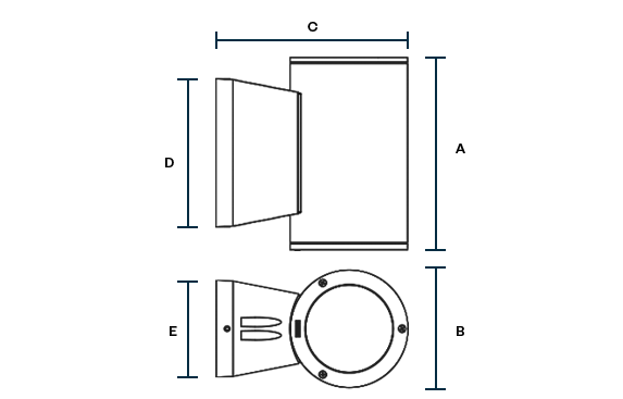 Completed Jet 53 Round Product variant dimensions drawing LIGMAN W573px2