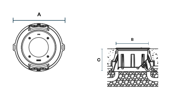 Completed Kios 1 Emboss Product variant dimensions drawing LIGMAN W573px