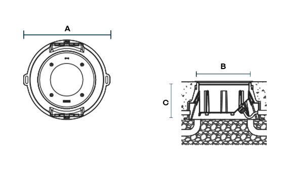 Completed Kios 1 Flat Product variant dimensions drawing LIGMAN W573px