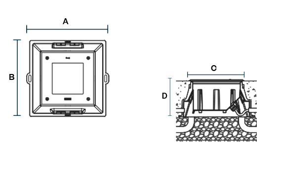 Completed Kios 2 Emboss Product variant dimensions drawing LIGMAN W573px