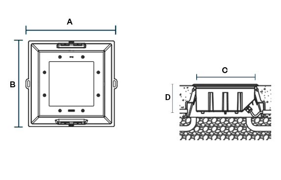 Completed Kios 6 Emboss Product variant dimensions drawing LIGMAN W573px