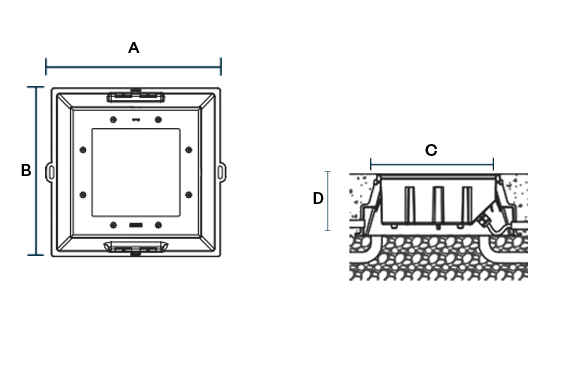 Completed Kios 6 Flat Product variant dimensions drawing LIGMAN W573px