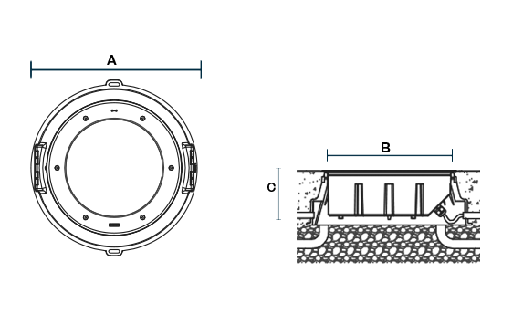 Completed Kios 9 Flat Product variant dimensions drawing LIGMAN W573px