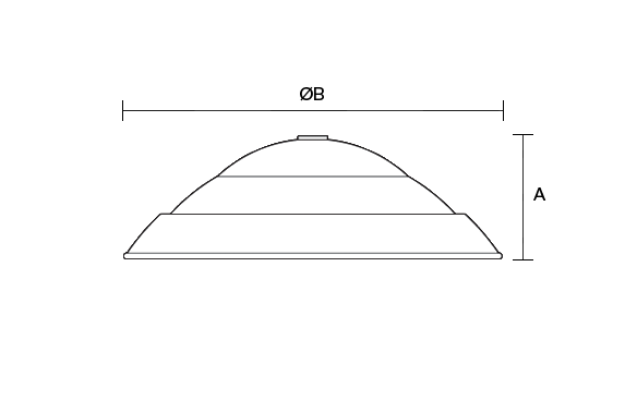 Dover 500 flat glass product dimension drawing W573px