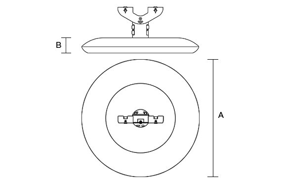 Sephora Catenary Radius dimension drawing W573px