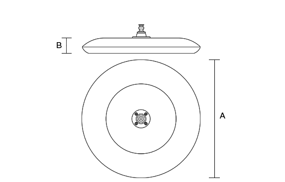 Sephora Pendant Radius dimension drawing W573px