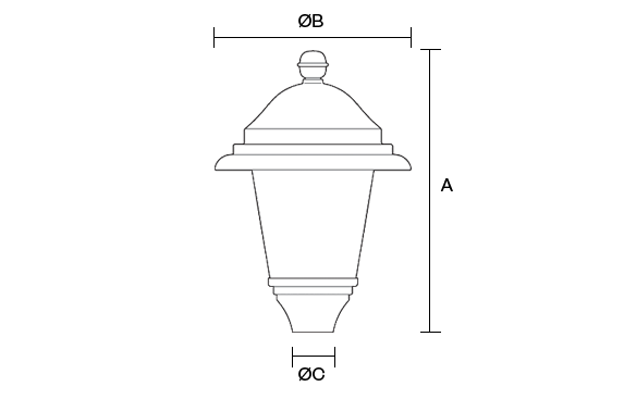 Waterford product dimension drawing W573px