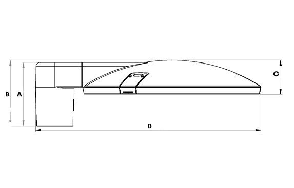 daytona side Product variant dimensions drawing Lighting W573px2