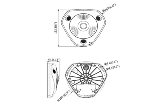 fisheye final Product variant dimensions drawing Lighting W573px