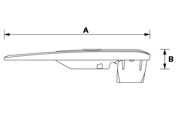 kirium one side product variant dimensions drawing lighting W573px