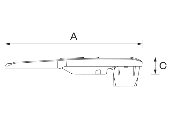 kirium pro s side product variant dimensions drawing lighting W573px