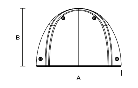 kirium wall front product variant dimensions drawing lighting W573px