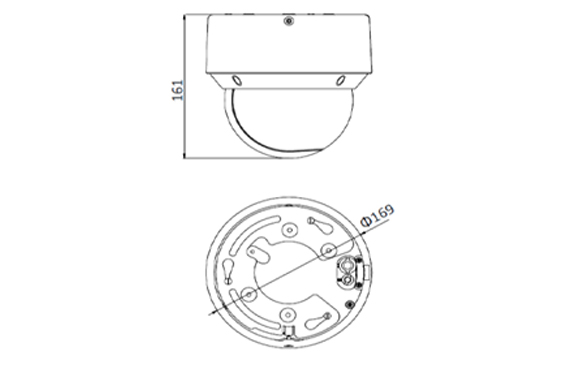 ptz final Product variant dimensions drawing Lighting W573px