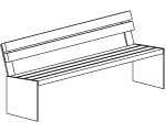 Binga seat Product drawing 150x120px
